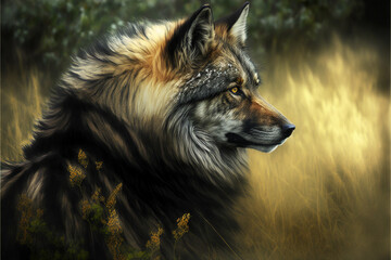 Poster - portrait of a wolf