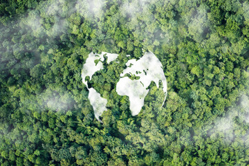 Wall Mural - environmental technology concept. sustainable esg modernization development by using technology of r