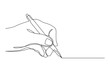 continuous line drawing hand drawing line with pen - PNG image with transparent background