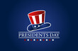 Presidents day vector illustration. President's day celebrations. The design concept for the background with the president's hat.