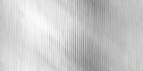 Seamless corrugated ribbed privacy glass transparent refraction texture. Trendy shiny silver, aluminum or chrome foil vaporwave background. Retro cyberpunk abstract pattern 3D rendering.