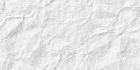 seamless white crumpled paper background texture pattern. tileable wrinkled high resolution arts and