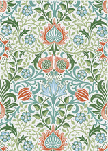 Seamless Vintage Background Pastel Green Baroque Pattern. Ornamental Vector Illustration.