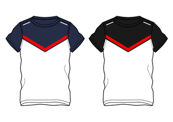 Wall Mural - T-shirt sport jersey design template.