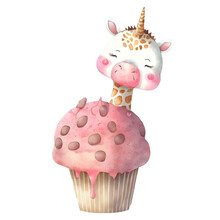 Animals In Valentine Cupcake