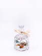 © Вера Щербакова - Wooden aroma sticks in a glass flask filled with flavor liquid substance isolated over white background, side view