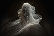 Mystical and ethereal floating veil, fantasy, Generative AI