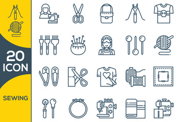 SEWING ICON SET DESIGN 