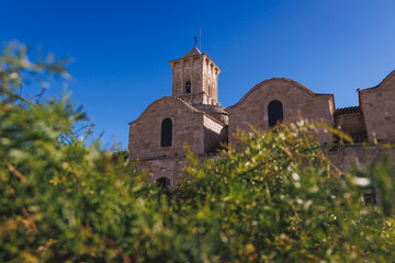 Sticker - Church of Saint Lazarus on St Lazarus Square in Old Town of Larnaca city, Cyprus island country