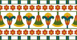 Vector colorful seamless Egyptian border. Endless Ornaments of Ancient Egypt. Geometric African frame.