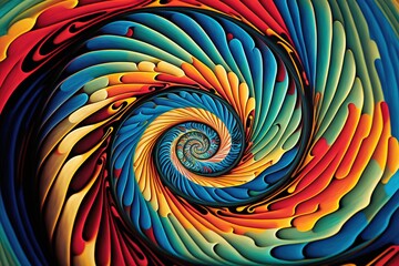 Wall Mural - Abstract background with colorful spiral swirl. Generative AI