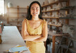 © K.A./peopleimages.com - Asian woman, portrait and ceramic business art studio for product manufacturing, sculpture artist and creativity retail store. Pottery workshop, artistic woman success and creative artwork happiness
