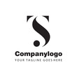 simple black letter ts for logo company