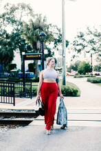 Woman Walking To Train