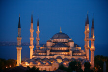 The Blue Mosque Or In Its Turkish Name Sultan Ahmet Camii. Istanbul, Turkey.