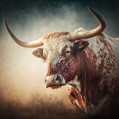 Wall Mural - portrait of a bull