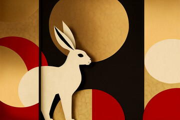 Wall Mural - abstract rabbit 