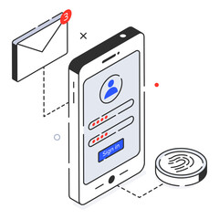 Canvas Print - Mobile Login 