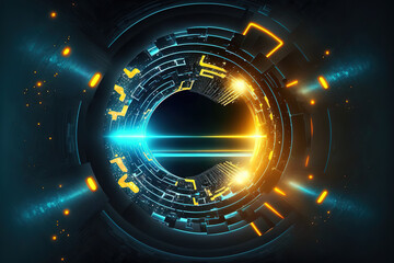 abstract tech sci fi loading futuristic concept design background (ai generated)