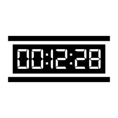 Digital clock icon vector design illustration.