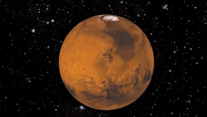 Wall Mural - planet mars in the space. elements of this video furnished by nasa.