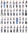 © ASDF - full length group of doctors with notepad isolated