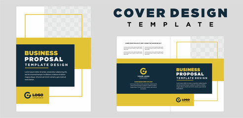 Poster - company profile cover template layout design or brochure cover template design