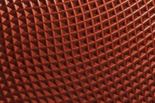 Red Leather Background, Pattern Of Red Wavy Lines