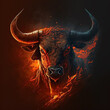 © patrick - Bulls head with fire