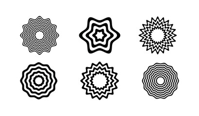 Wall Mural - Circles design elements collection. Set of various abstract shapes.