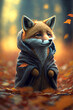 © Lemart - anthropomorphic cute fox wearing a coat