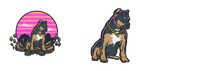 Bully Dog Vector Mascot Logo Illustration