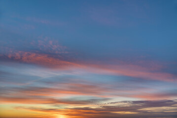 Wall Mural - sunset sky background overlay. ideal for sky replacement.