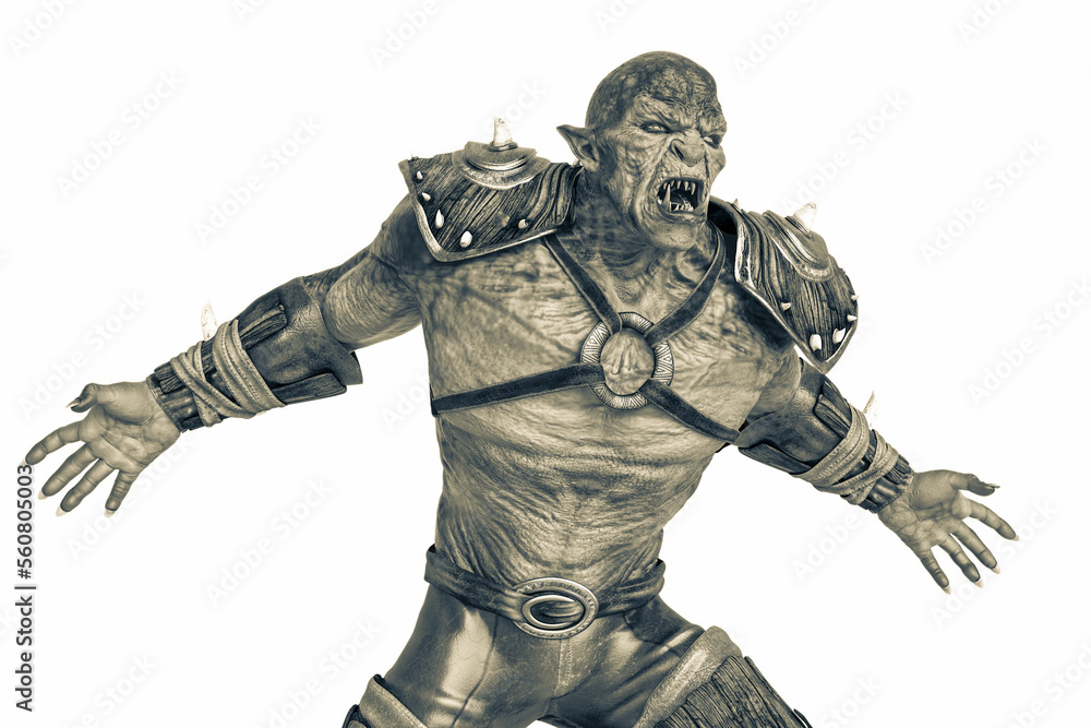 orc warrior is angry Stock Illustration | Adobe Stock