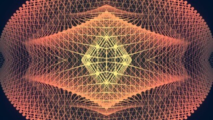 Fototapete - background with geometric lines. 3d rendering seamless loop animation HD