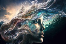 Psychic Wave Created With Generative Ai Technology