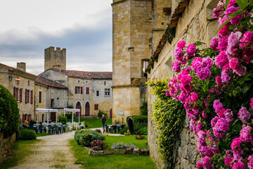 Wall Mural - Streets of the quaint fortified village of Larressingle in the South of France (Gers)