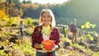 © ihorvsn - Portrait shot of blonde young beautiful Caucasian woman standing outdoor with tree seedling in pot and smiling cheerfully. Pretty female eco activist working against deforestation. Gardening.