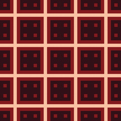 seamless red victorian geometric pattern with mosaic ornament