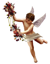 Valentines Day Cherub Angel, Cupid, Sticker, Fictional Character, Cherub Png