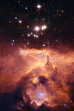 Fototapeta Do przedpokoju - Cosmos, Universe, Emission Nebula, Galaxies in space. Abstract cosmos background, NASA