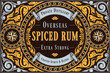 © alex_bond - Spiced Rum - ornate vintage decorative label