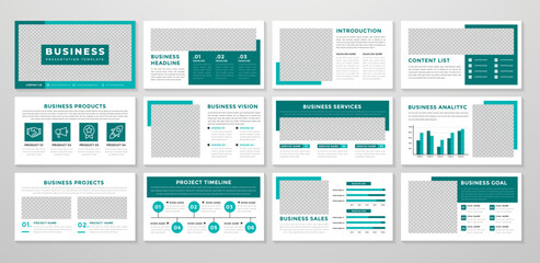 set of corporate presentation template design with minimalist concept and modern layout use for annual report and business profile