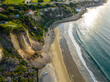 Palos Verdes California landslide on December 10 2022. Shows Palos Verdes hill side sliding onto beach area.