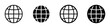 Conjunto de iconos de conexión global. Globo terráqueo. Mundo. Ilustración vectorial
