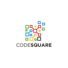 Creative Code Square Logo/Icon Design Template, Vector Illustration	
