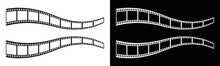 Film Strip Icon. Pictures Film Strip. Video Tape Or Photo Film Strip Frame On White Background, Vector Illustration