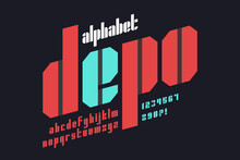 Original Alphabet Design, Minimalism Style, Trendy Characters Set.