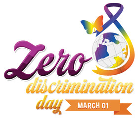 Wall Mural - zero discrimination day banner design
