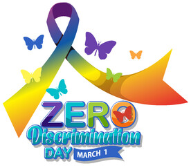 Wall Mural - zero discrimination day banner design